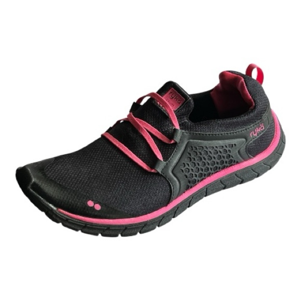 Ryka Desire Women's Running Shoe Sz 11 Black Pink Slip On Lightweight